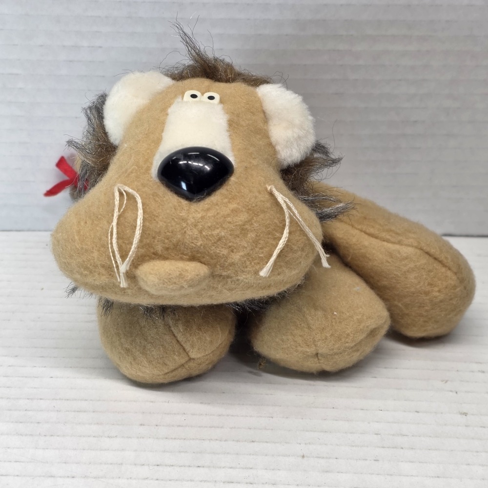 VTG 1985 Hallmark Monroe Lion Plush Stuffed‎ Animal Sewn Toy 5" Rodney Reindeer